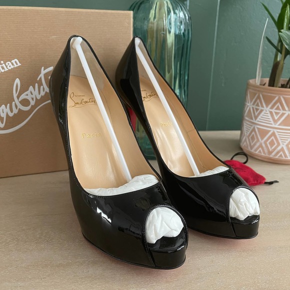 Christian Louboutin Very Prive Patent Black 40.5 - Picture 2 of 11